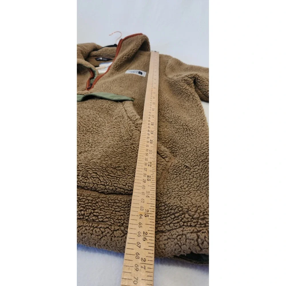 The North Face Campshire Anorak Pullover Brown Sherpa Fleece Gorpcore Size L